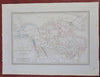 Canada Russian Alaska Disputed Border in NW United States c. 1845 Thierry map