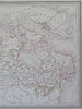 Canada Russian Alaska Disputed Border in NW United States c. 1845 Thierry map