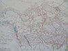 Canada Russian Alaska Disputed Border in NW United States c. 1845 Thierry map