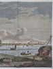 Liverpool England Harbor View Sailing Ships c. 1844 fine Walker hand color view