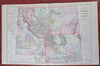 Wyoming Idaho Montana Yellowstone Boise Helena 1887 Bradley-Mitchell map