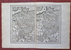 Holy Roman Empire Germany Austria Low Countries Switzerland 1676 Waesburg map