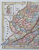 Antebellum Virginia 1853 uncommon detailed hand color state map