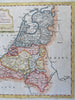 Seven United Provinces Netherlands Flanders Belgium 1771 Kitchin hand color map