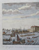 Amsterdam Admiralty view Office Dock Yard Storehouse 1770's hand color city view