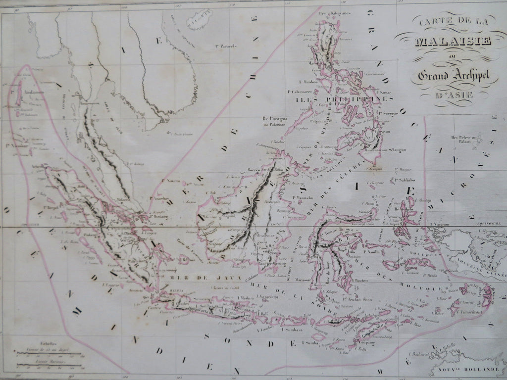 Malaysia Indonesia Philippines Borneo Celebes Java Sumatra 1846 Thierry map