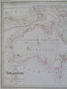 Australia New Zealand Papua New Guinea 1846 Thierry engraved map