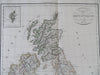 British Isles Ireland United Kingdom England Scotland Wales 1810 Lapie large map