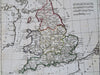 England & Wales United Kingdom 1806 hand color map