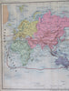 World Map Mercator's Projection Circumnavigation 1895 Erhard map