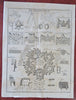 Military war Fortifications Star Forts Batter Gambions c. 1750 engraved print