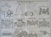 Military war Fortifications Star Forts Batter Gambions c. 1750 engraved print