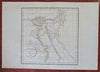 Ancient Egypt Africa Upper & Lower Kingdoms Nile River Red Sea 1832 map
