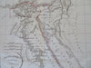 Ancient Egypt Africa Upper & Lower Kingdoms Nile River Red Sea 1832 map
