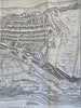 Cuneo Italy Piedmont Savoy City Plan Fortifications c. 1745 Basire folio map
