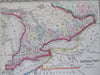 Canada West Great Lakes Ontario Lake Erie Toronto Ottawa 1860 Mitchell map