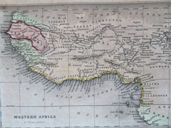 West Africa Guinea Senegal Cambia Ivory Coast Dahomey 1831 miniature map