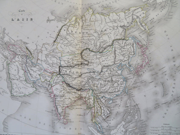Asia Ottoman Empire Qing China Japan Korea Tibet India Persia Arabia 1846 map