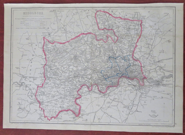 Middlesex England London Westminster Greenwich Enfield 1850's Well