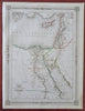 Ancient World Upper & Lower Egypt Holy Land Phoenicia 1852 Dufour map