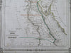 Ancient World Upper & Lower Egypt Holy Land Phoenicia 1852 Dufour map