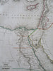 Ancient World Upper & Lower Egypt Holy Land Phoenicia 1852 Dufour map