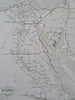 Ancient Egypt Upper & Lower Kingdom Nubia Alexandria Nile River 1846 Thierry map