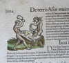 Cannibalism Camels Zanzibar Madagascar 1598 Munster Cosmography leaf print