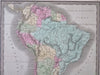 South America Brazil Peru Venezuela Argentina La Plata Chile c. 1835 map