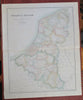 Netherlands & Belgium Luxembourg Amsterdam Brussels c. 1850's Fullarton map