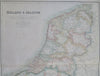 Netherlands & Belgium Luxembourg Amsterdam Brussels c. 1850's Fullarton map