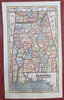 Alabama Montgomery Mobile Selma 1853 scarce hand colored map