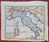Kingdom of Italy Rome Naples Genoa Venice Milan 1744 Senex engraved map