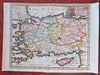 Asia Minor Anatolia Cappadocia Phrygia Pontus Bithynia 1697 Cluverius HC map