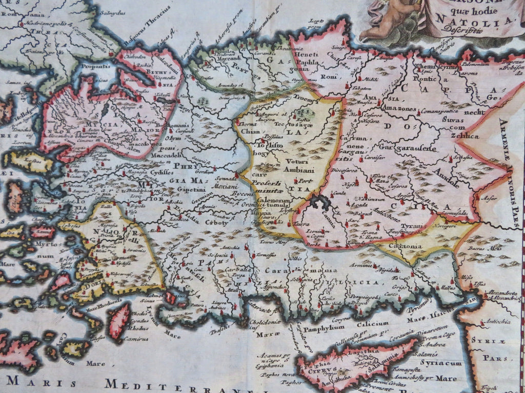 Asia Minor Anatolia Cappadocia Phrygia Pontus Bithynia 1697 Cluverius HC map