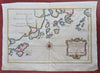 China Canton River China Macao Hong Kong Guangzhou c. 1749-50 Bellin colored map
