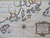 China Canton River China Macao Hong Kong Guangzhou c. 1749-50 Bellin colored map