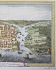Saint-Domingue Dominican Republic Hispaniola 1754 Bird's Eye View City Plan
