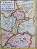 Alsace Holy Roman Empire Upper Rhine Germany France 1683 Mallet map