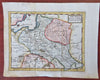 Polish-Lithuania Commonwealth Warsaw Krakow 1744 Senex engraved hand color map