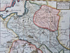 Polish-Lithuania Commonwealth Warsaw Krakow 1744 Senex engraved hand color map