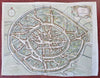 Aachen Aix Le Chapelle Germany Holy Roman Empire 1748 engraved city plan view