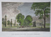 Yale College New Haven Connecticut State House c. 1850 Archer hand color print