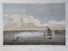 New York City Manhattan Sailing Ships Harbor View 1834 Archer hand color print