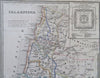 Holy Land Palestine Israel Jerusalem City Plan c. 1850 German detailed map