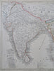 British India Southeast Asia Myanmar Thailand Cambodia Vietnam 1849 engraved map