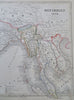 British India Southeast Asia Myanmar Thailand Cambodia Vietnam 1849 engraved map