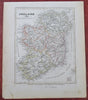 Ireland Dublin Galway Limerick Waterford Derry 1849 Ehricht engraved map