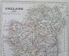 Ireland Dublin Galway Limerick Waterford Derry 1849 Ehricht engraved map