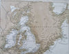 North Sea British Isles Bay of Biscay oceanography c. 1850 scientific German map